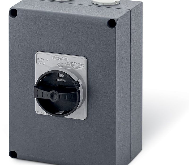 SCAME ISOLATOR SWITCH , 80A, 3P+N, ALUMINUM IP66